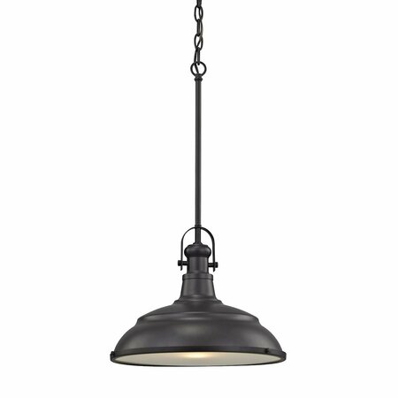 THOMAS LIGHTING Blakesley 1-Light Pendant In Oil Rubbed Bronze With Frosted Glass CN200141